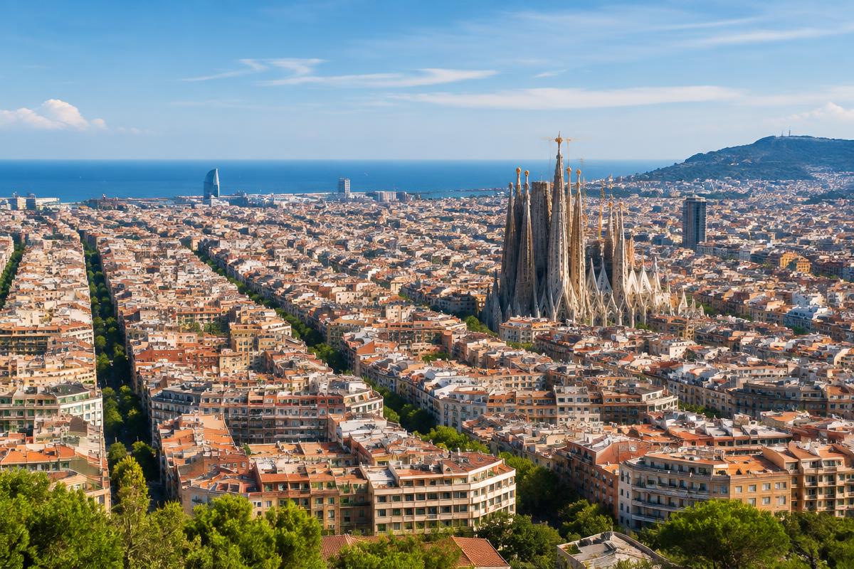 Illustrative view of Barcelona, Spain